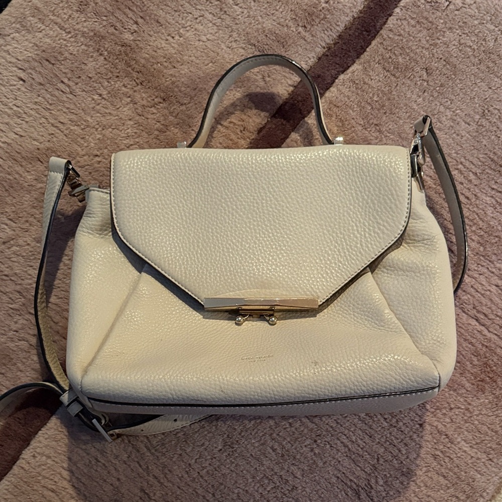 Kate Spade Satchel with removable strap - cream